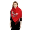 Schals 2023 Frauen Kaschmir Lady Winter warme weiche Pashmina -Schals Wolle Langer Schaldecke Gesichtsschild