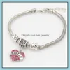 Charm-Armbänder Charms personalisierte Initialen Mutter Großmutter Sier Manschette Kristallarmband Drop Lieferung Schmuck Dh1Jt