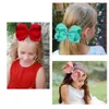 헤어 클립 Barrettes 24 pcs 6 인치 활을위한 6 인치 활 bow grosgrain 6 "십대를위한 악어 어린이 유아 230202