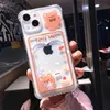 Новые чехлы Cure Care Cartoon Bear Rabbit Clear Chase для iPhone 14 Pro Max 13 12 11 XR XS 7 8 Plus держатель для карты Shockper Shockper Cover Cover