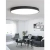 Plafonniers LED Moderne En Alliage Acrylique Rond 5Cm Lampe Super Mince.Led Light.Plafonniers.Led Lampe Pour Foyer Chambre Drop Livraison Li Dhoqc