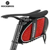 Sacoches ROCKBROS Sac de selle de vélo Tige de selle arrière Coque 3D Anti-pluie Réfléchissant Sac de vélo antichoc Accessoires de vélo VTT 0201