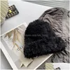 Beanie/Skull Caps Winter Womens Faux Fur Hat Plush Knitted Hats Lady Soft Warm Drop Delivery Fashion Accessories Scarves Gloves Dhw5C
