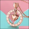 Pendentif Colliers Bijoux Filles Collier De Mode Dames Coeur Flèche Femme Eros Cupidon Drop Delivery Pendentifs Dhc9S