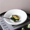 Tigelas de tigelas Linha ondulada criativa Salada de salada de cerâmica Restaurante Sopa Branca Massa El Large Plate Plate Home Tableware