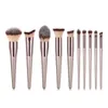 Herramientas de maquillaje 22 piezas Pinceles de maquillaje Champagne Gold Premium Correctores sintéticos Base en polvo Sombras de ojos Pinceles de maquillaje 230203