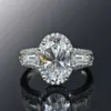 Anello solitario New Trendy Luxury Cubic Zirconia per donna Cristallo colorato / Rosa / Giallo / Blu CZ 2022 Wedding Engagement Band Jewelry Y2302