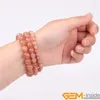 Brins de perles brins 6mm 8mm 10mm véritable pierre de soleil orange naturelle extensible à la main Chakra perles bracelets pour les femmes guérison fabrication de bijoux