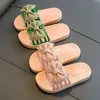 Slipper Meisjes Slippers met Bont Zomer Leuke Vlinder Prinses Kinderschoenen voor Meisjes Binnen en Buiten Effen Zachte Kinderen Platte Sandalen