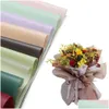 Gift Wrap Flower Wrapped Paper 20st/Pack 60x60cm julbröllop Valentine Day Waterproof Bronzing FY2646 Drop Delivery Home Gard DHQXI