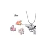 Pendant Necklaces New Arrival Love 67Mm Rice Pearl Cages Hollow Out Peanut/Hearts/Gun/Parrot/Building Sier Plated Diy Fashion Jewelr Dhn0V