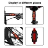 Feu arrière de vélo USB Rechargeable VTT avertissement de sécurité feux arrière clignotant vélo feu arrière LED accessoires vtt 0202