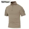 Men's T-Shirts ACVASEN Men Summer Airsoft Army actical Shirt Short Sleeve Military Camouflage Cotton ee Paintball Clothing 230203