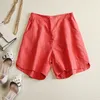 Shorts för kvinnor Kvinnor Sommarmode Korea-stil Enfärgad Linne Enkel Harajuku Bred Ben Andas Kvinna Casual Halvlängd Y2302