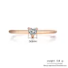 Solitaire Ring s For Women Little Heart Shaped Gold Color Wedding Engagement Dainty Jewellry Zircon Romantic Fashion Jewelry KBR014-M Y2302