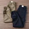 Herenbroek mannen flapzakken jogger broek zachte stof losse type goede elastische taille enkelbandige broeken's