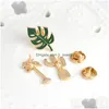 Pins Brooches Fashion Jewelry Womens Elegant Plant Brooch Coconut Cactus Leaf Cor Drop Delivery Dhgfx