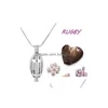 Colliers pendentifs 18Kgp Gem Beads Locket Cages Fashion Owl / Compass / Heart / Heart Balloon // Bijini / Tower Jewelrycollieraddoysterp012 Dr Dhdzq