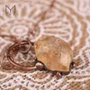 Pendant Necklaces Natural Citrine Amethyst Fluorite Irregular Crystal Bronze Material Connector Necklace Jewelry Contains The Chain