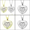 Pendentif Colliers À Ma Fille En Acier Inoxydable Collier Coeur Pionnier Papa Maman Cadeau Drop Delivery Bijoux Pendentifs Dh5Xw