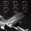 Lumières Phare de vélo avant étanche Type-C Lampe de vélo rechargeable USB 5 Modes Lampe de vélo avec batterie 4800mAh intégrée 0202