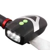 Lumières 3 LED LED LETTER avec corne USB RECHARGAGE LAMPE AVANT LAMPLE LALLE PLASSE LALTERNE BELLE ALARME ALARM MTB ACCESSOIRES 0202