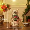 Julekorationer Candy Jar Storage Bottle Cartoon Santa Bag Cookie Can Boxes Child Kids Gifts Navidad År 2023