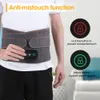 Slimming Belt Electric Waist Massage Vibration For Back Period Cramp Massager Relieve Pain Belt Red Light Compress Lumbar Spine Support 230203