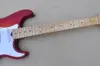 Red 6 strings guitar