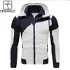 Herrtröjor tröjor Autumn Winter Jacket Slim Fit Hooded Zipper Male Solid Cotton Thick Warme Men Cloths Tops MWW166 230202