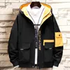 Mens Jackets Prowow Spring Autumn Zipper Casual Hooded Jakcet Fashion Patchwork Windbreaker Men Coat Clothing 230203