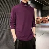 Herr t-shirts kashmir t-shirts män lång ärm broderi bokstäver t shirt homme turtleneck streetwear casual t-shirts manlig mode tee 230203