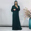 Ethnic Clothing Ramadan One Piece Prayer Abaya Hooded Dress Kaftan Muslim Women Jilbab Hijab Robe Solid Color Islam Dubai Turkey Clothes