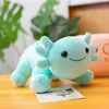 Stuffed Plush Crouching Axolotl Hexagonal Dinosaur Doll Cute Cartoon Animals Soft Pillow Home Bed Decoration