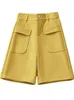 Shorts pour femmes taille haute couleur unie tout-match décontracté femmes pantalons courts été 2022 nouveauté élégant bureau dame S-2XL P005 Y2302