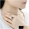 Band Rings Fashion Jewelry Black Spider Ring Zircon Diamond Drop Delivery Dhqnh