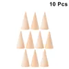 Baking Tools Cone Wood Ring Wooden Cones Holder Display Jewelry Craft Stand Diy Organizer Crafts Unpaintedunfinished Finger Natural