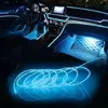 Car Interior Led Night Lights Decorative Lamp EL Wiring Neon Strip For Auto DIY Flexible Ambient Light USB Party Atmosphere Diode