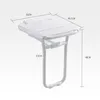 Bath Accessory Set 8905 Wall Mounted Stool Stainless Steel PVC Plastic Bathroom Foldable Bench F Olding Shower Chair Seat