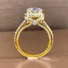 حلقة Solitaire مزاجية أنيقة جولة مكعب الزركونيا الزفاف حلقات المرأة الرائعة cessories المشاركة المجوهرات العصرية 2022 Y2302