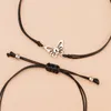 Bracelets de charme 2pcs Moda Hollow Butterfly Bracelet Bohemian Nacional feminino Presente de joias de cor prata de prata