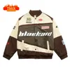 Kurtki męskie liter streetwear druk motocykl mężczyzn chaquetas hombre hip hop vintage bawełniane pary sprężyna baseball unisex płaszcz 230203