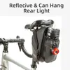 Panniers väskor Newboler Bicycle Bag1.5L Repellent Hållbar reflekterande MTB -väg med vattenflaskan Bike Bag Accessories 0201