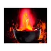 Novelty Lighting Electronic Brazier 20Cm Small Lamp Bar Halloween Decoration Flame Bonfire Party Chandelier Drop Delivery Lights Dhsek