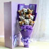 Plush Dolls Cute Teddy Bear Stuffed Animal Toy Cartoon Bouquet Gift Box Creative Birthday Valentines Day Christmas 230203