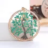 American Fashion Lucky Tree Color Diamond Studded Hollow Pendant Shape Keychain Creative Exquisite Gift