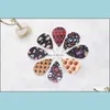 Charm Halloween Pu Leather Earrings For Women Doublesided Pattern Drop Dangle Skeleton Spider Fashion Party Jewelry Delivery Ot4Sm