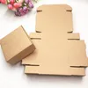 Present Wrap White Brown Kraft Paper Packing Boxes tomma kartong Handgjorda Craft Wedding Favor Wrapping Supplies 10x10x3cm