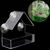 Other Bird Supplies Acrylic Transparent Cage Adsorption House Type Feeder Suction Cup Lazy Outdoor