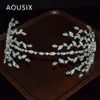 Wedding Hair Jewelry Aousix Unikalne kryształowe akcesoria opaski na pannę Młodną Koronę Princess Birthday Tiaras Prom 230202